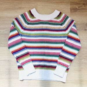 The Reeds x J Crew Colorful Striped X-Small Crewneck Sweater Multicolor